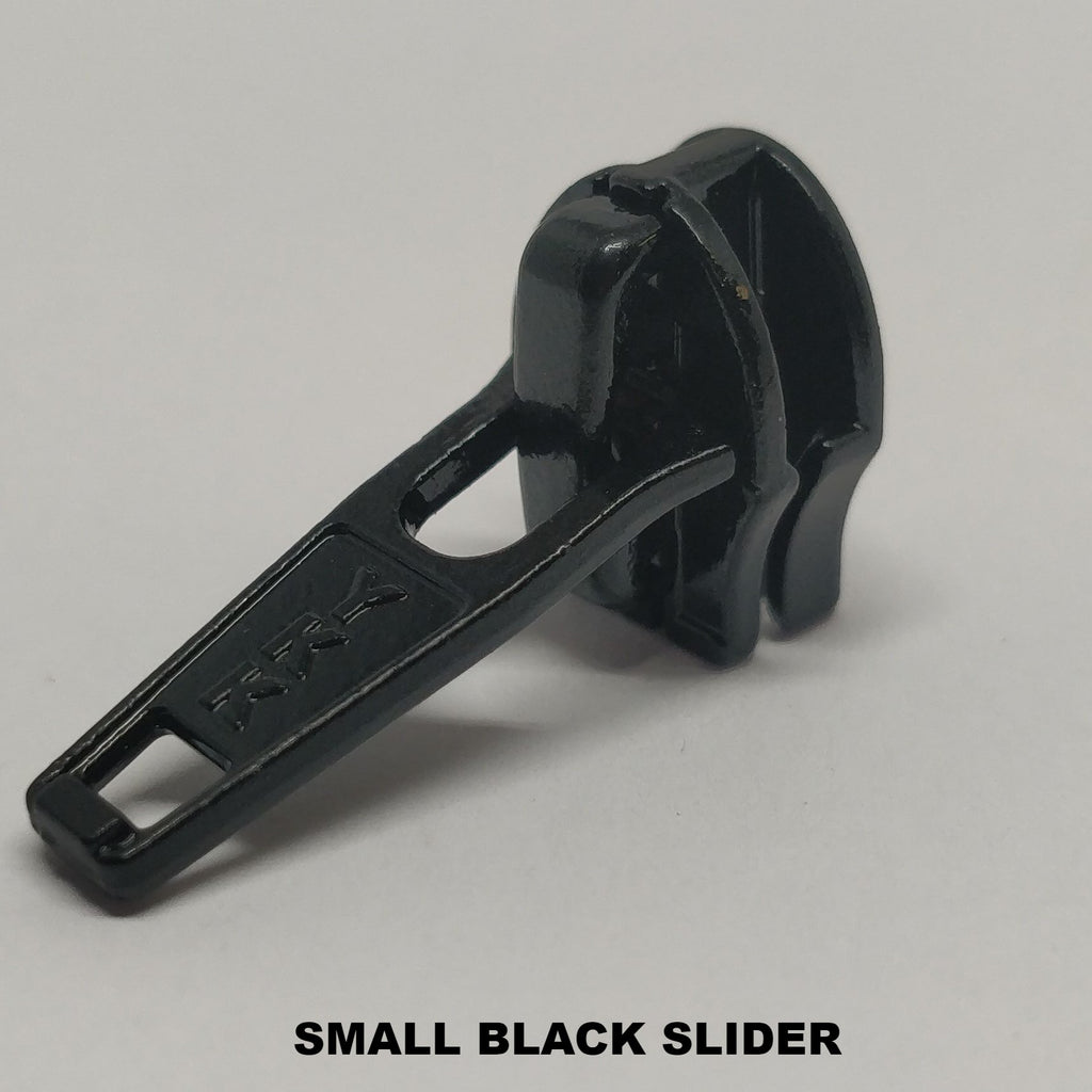 Black small YKK aquaguard slider from Profabrics