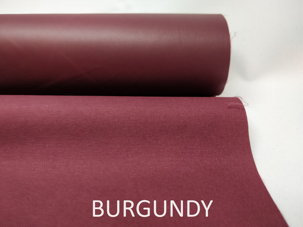 WATERPROOF BREATHABLE POLYESTER MICROFIBRE FABRIC IN BURGUNDY- FROM PROFABRICS