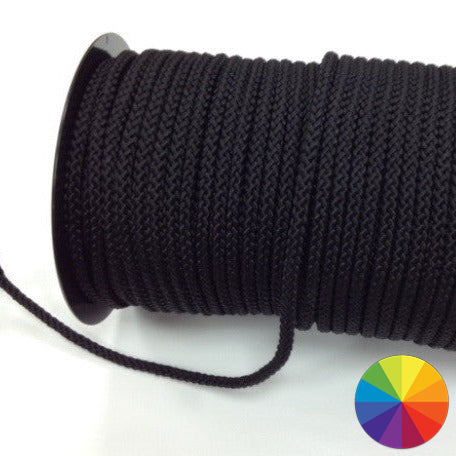 5 millimetre soft braid polypropylene cord available in multiple colours