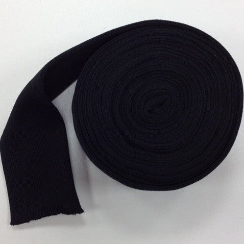 Roll of black tubular wrist cuffing 0.5 millimetres wide