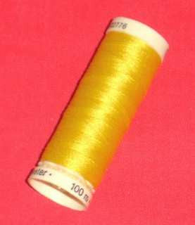 Yellow Gutermann polyester thread 
