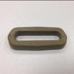 Tan plastic 25 millimetre square ring