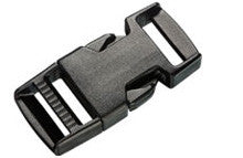 Black plastic side release buckle