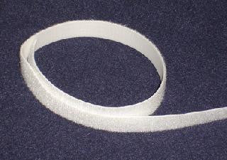 White 16 millimetre one wrap Velcro brand
